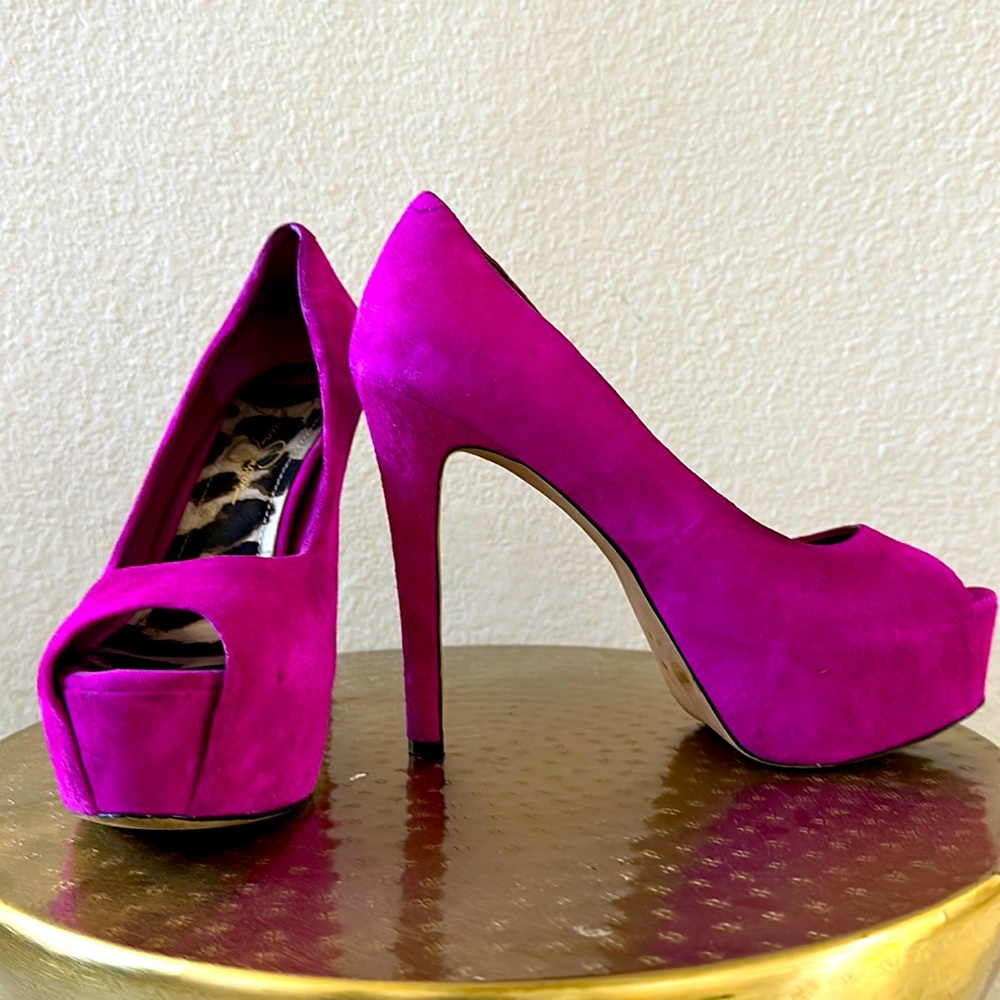 Pink Suede Platform Pump